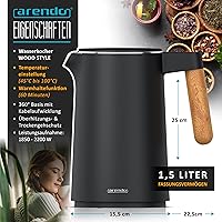 Arendo Wood Style Wasserkocher 1,5 L — Bild 2