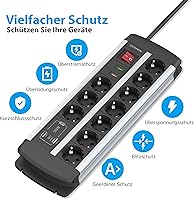 UCOMEN Steckdosenleiste 10-fach mit USB-C 20W — Bild 2