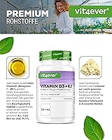 Vit4ever Vitamin D3 20.000 I.E. + K2 200 µg MK7 – 180 Tabletten — Bild 3