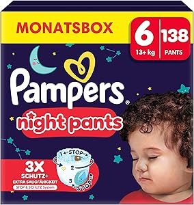 Pampers Night Pants Größe 6 (138 Stück) Test & Bewertung