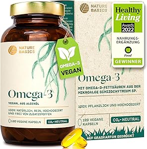 Nature Basics Omega-3 Algenöl (120 Kapseln) Test & Bewertung