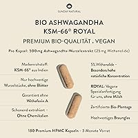 Sunday Natural Bio Ashwagandha KSM-66 Royal 1.000 mg, 180 Kapseln — Bild 2