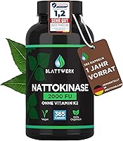 Blattwerk360 Nattokinase 2000 FU 365 Kapseln — Bild 1