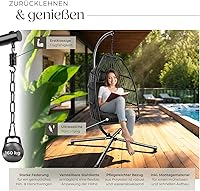 tectake Hängesessel mit Gestell 160 kg — Bild 4