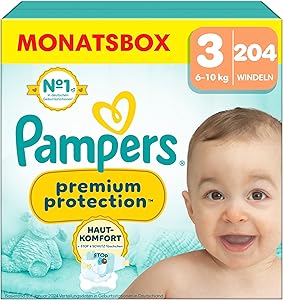 Pampers Premium Protection Größe 3, 204 Stück Test & Bewertung