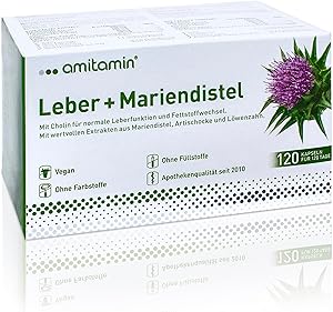 amitamin Leber + Mariendistel Komplex 120 Kapseln Test & Bewertung