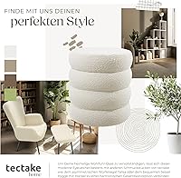tectake Sitzhocker mit Stauraum Bouclé 42x47 cm — Bild 8