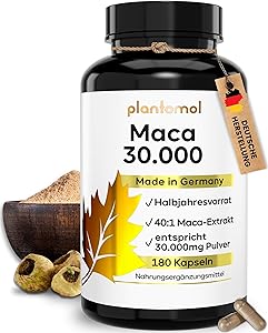 plantomol Maca Kapseln hochdosiert 180 Stück Test & Bewertung