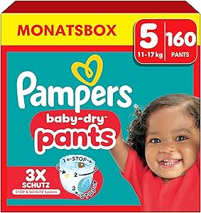 Pampers Baby-Dry Pants Größe 5 (160 Stück) Test & Bewertung