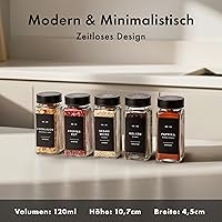 EDELHAUS Gewürzgläser Eckig Set 24x120ml — Bild 2