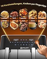 WELLENT Dual Zone Heißluftfritteuse 11L — Bild 5