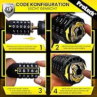 Dunlop Pro Lock Fahrrad-Kettenschloss 100 cm — Bild 7