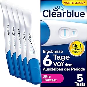 Clearblue Ultra Frühe Erkennung 5er-Pack Test & Bewertung