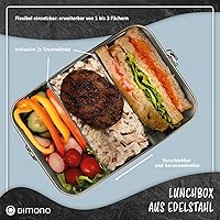 Dimono Lunchbox 2400ml Edelstahl Bento-Box — Bild 4