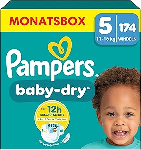 Pampers Baby-Dry Größe 5, 174 Stück Test & Bewertung