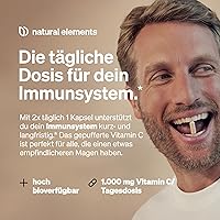 natural elements Vitamin C 1000mg + Zink 360 Kapseln — Bild 3