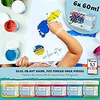 CreaTek Fingerfarben Kinder 6x60ml — Bild 5