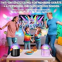 Dislocati Karaoke-Set mit 2 Bluetooth-Mikrofonen — Bild 2