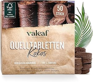 valeaf Kokos-Quelltabletten 50 Stück Test & Bewertung