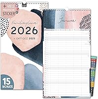 Spielefabrik Familienkalender 2026 Pastell — Bild 1