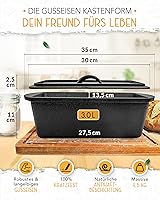 KRUSTENZAUBER Gusseisen Brotbackform 28 cm — Bild 4