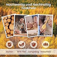 Mooues Küchenutensilien-Set Teakholz 9-teilig — Bild 3