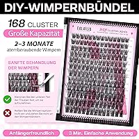 CALAILIS Cluster Wimpern D Curl 168 Stück — Bild 6
