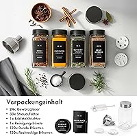 EDELHAUS Gewürzgläser Eckig Set 24x120ml — Bild 7