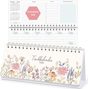 KONVINIT Tischkalender 2026 Quer (29,7 x 11,6 cm) Test & Bewertung