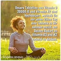CDF Sports & Health Solutions Vitamin D3 K2 Depot 20000 IE + 200µg MK7 – 200 Tabletten — Bild 6